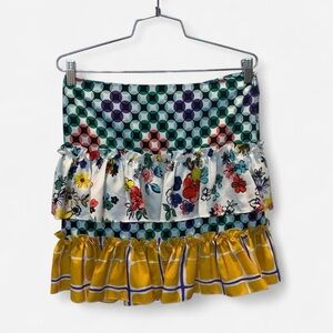 Love Moschino multicoloured skirt with ruffles and floral print size 8 small